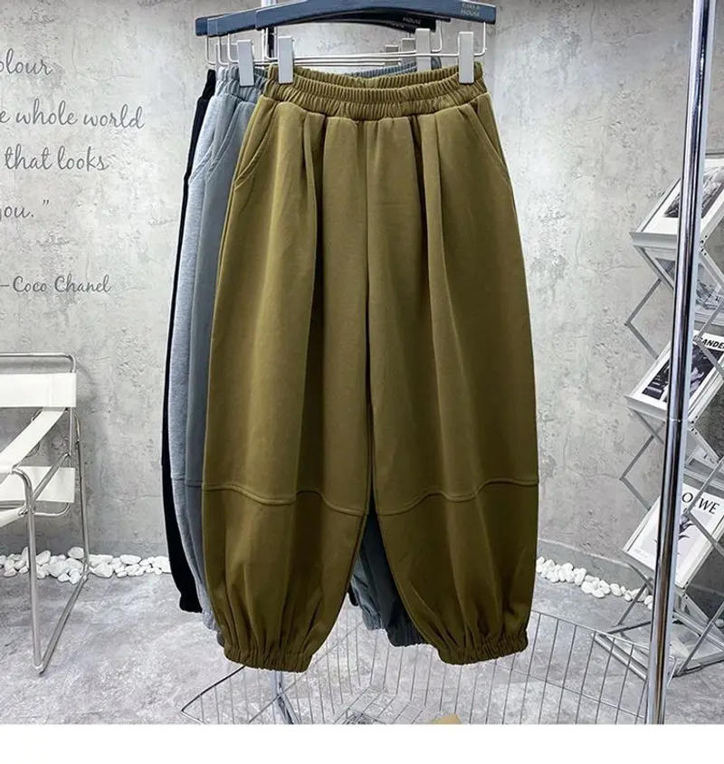 Description Picture 5 of itemDeeptown Vintage Oversized Black Harem Pants Women Grey Sweatpants Harajuku Streetwear Fashion Trousers Casual Loose Fall Winter