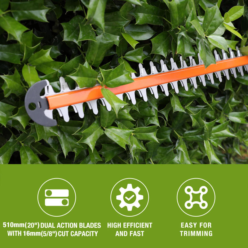 Description Picture 5 of itemWORKPRO 20V Electric Cordless Household Trimmer Hedge Trimmer Quick Charge Rechargeable Electric Trimmer Pruning Saw with Blade