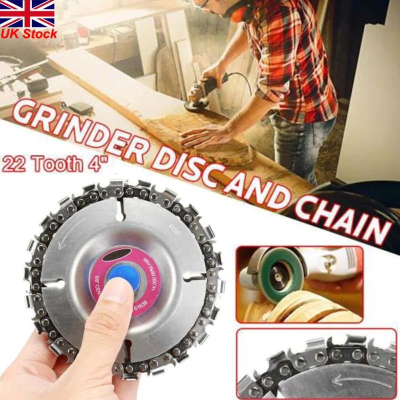 Description Picture 2 of item4'' Angle Grinder Disc 22 Tooth Chain Saw For Wood Carving Culpting Plastic Tool