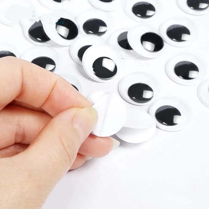Description Picture 5 of item200Pcs Self Adhesive Mixed Googly Wiggly Eyes 6/8/10/12/15mm for Eggs Toys Dolls DIY Accessory for Scrapbook Kids Gift Sticker