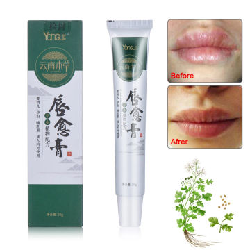 Chinese Natural Herbal Lip Cream Cold Sores Treatment Lip Repair Anti Lip Wrinkles Chapped Moisturizing Lip Oil Balm Lips Care