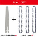 4/6/8 Inch Guide Plate And Saw Chain Set For Mini Electric Chainsaw Replacement Carpentry Accessorie Wood Cutter Spare Chain