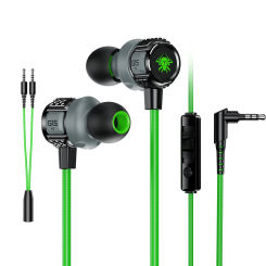 PLEXTONE G15 Fone De Ouvido Earphone 3.5mm In-Ear Gaming Headphone with Microphone Metal Bass for PS4,PS5,XBOX,Mobile,Laptop,PC