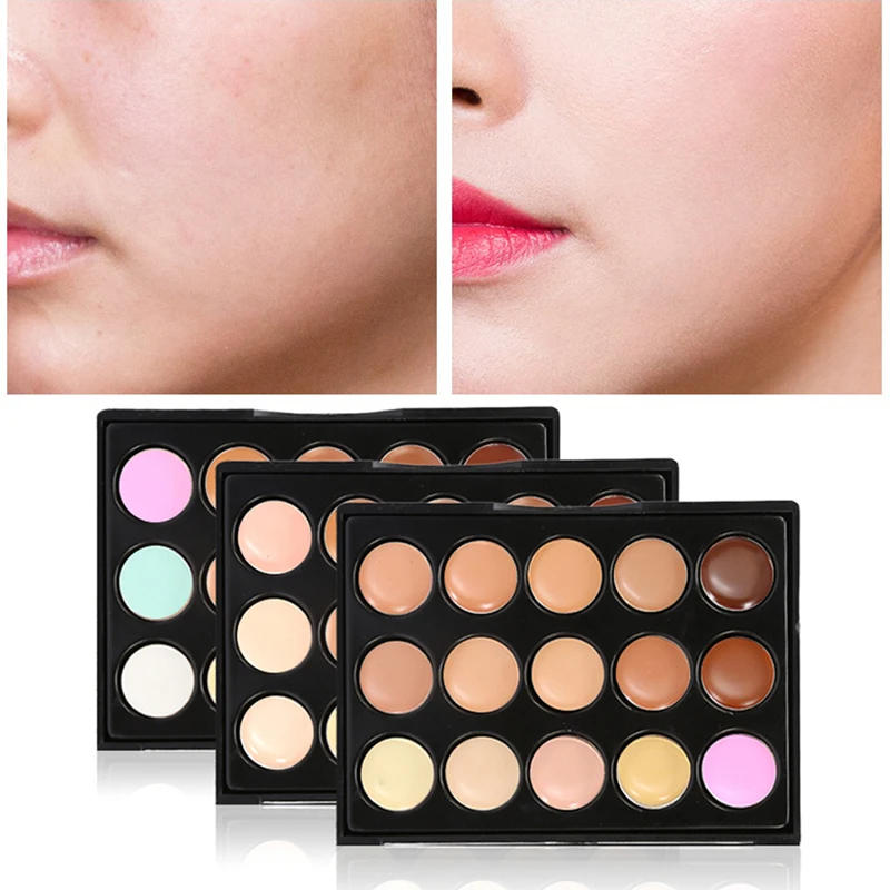 Description Picture 4 of itemMakeup Color Corrector Facial Concealer Palette Full Cover Corretive Long Lasting Face Contouring Cosmetic Cream 15 Colors