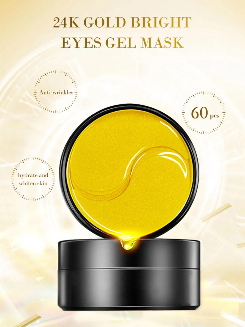 Description Picture 2 of itemSkincare Products 24K Gold Hyaluronic Acid Eye Mask Remove Dark Eye Circles Collagen Eye Patches Korean Face Care Product
