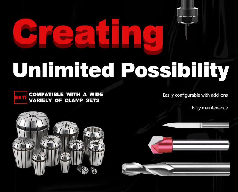 Description Picture 4 of itemTwotrees TTC450 CNC Laser Engraver Wood CNC Router Milling Cutting Machine DIY Woodworking For Acrylic PCB PVC Metal Carving