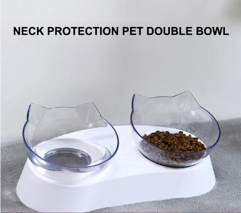 Description Picture 4 of itemCat Bowl Dog Bowl pet double bowl automatic drinking water flow protection cervical spine upset cat food bowl