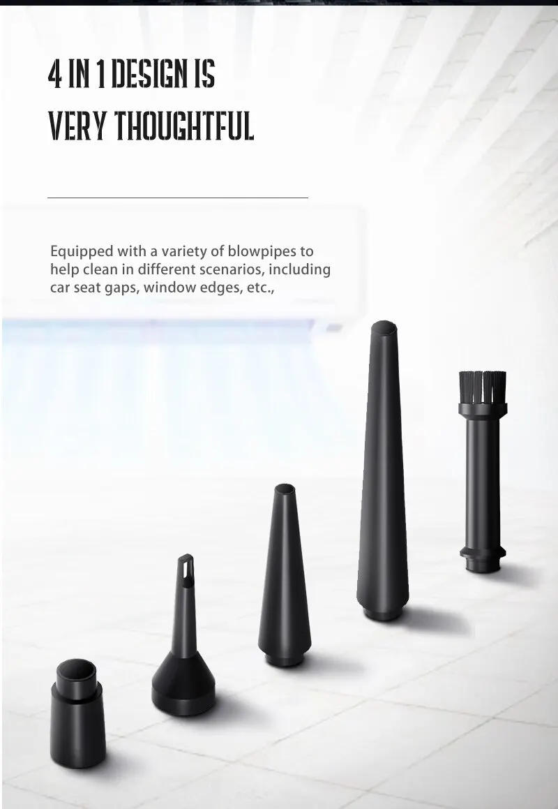 Description Picture 5 of item2 In 1 Keyboard Cleaner Mini Duster Computer Cleaning Handheld Car Vacuum Cleaner Dual Purpose Portable Cleaning Compression Gun