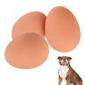 Dog Toy Egg Ball Egg Dog Toy For Biting Set Of 3 Eggs Dog Toys For Puppies & Small Dogs Bouncy Rubber Puppy Teething Chew Egg