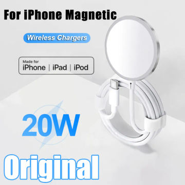 Original Magnetic Wireless Fast Charger For Apple iPhone 15 14 Pro Max 11 12 Mini 13 14 Type C Cable X XS XR USB-C Quick Charger