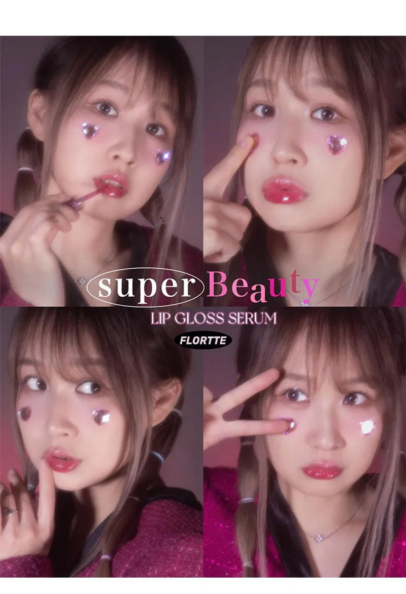 Description Picture 6 of itemFLORTTE Lip Plumper Gloss Essence Moisturizing Korean Lipstick Lip Oil Lip Glaze Base for dark lips