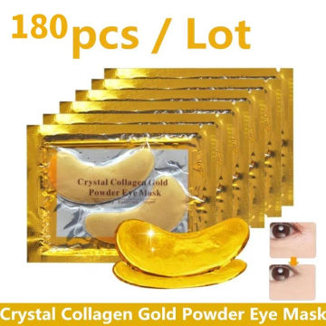 Crystal Collagen 24K Gold Powder Eye Mask Anti-Aging Dark Circles Acne Beauty Patches For Eye Skin Care 30p=15pairs