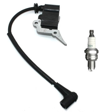 582618201 Ignition Coil Module With CMR6H Spark PLug For McCulloch Petrol Gas Petrol Powered Chainsaw CS35 CS35S