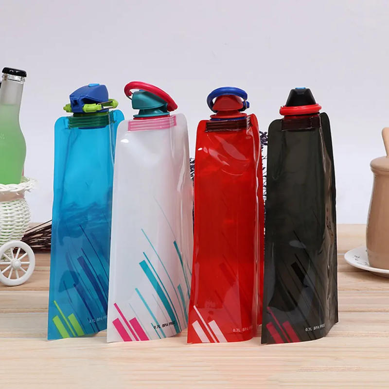 Description Picture 4 of item700ml Big Capacity Reusable Travel Portable Flexible Collapsible Foldable Bottles Water Bag For Sports Hiking Camping Outdoor