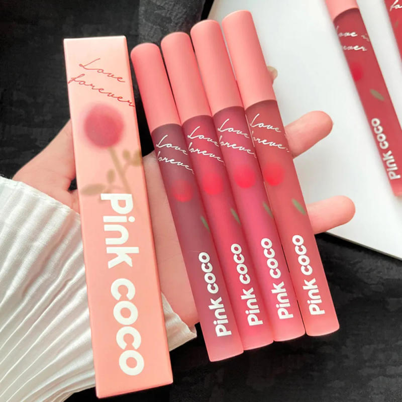 Description Picture 2 of item6 Color Lipstick Velvet Matte Liquid Lip Stick Waterproof Rose Pink Lip Gloss Long Lasting Sexy Women Lip Tint Beauty Cosmetics