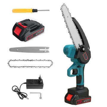 8 Inch 3000W Brushless Mini Cordless Electric Chain Saw Garden Logging Trimming Saw Woodworking Power Tool For Makita 18V Batter