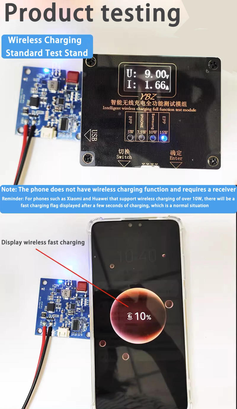 Description Picture 3 of item20W 22W Car Wireless Charging Mobile Phone Wireless Charger Module with Three Coil Transmission End 24V 12V Wide Voltage