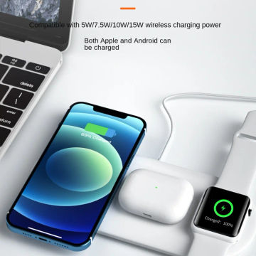 Wireless Charger Electrical Appliance Watch Headset Multi-functional Three-in-one Suitable for Iphone