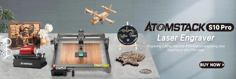 Description Picture 2 of itemATOMSTACK S10 X7 A10 PRO 50W CNC Laser Engraving Machine 410x420mm High-precision Fixed-Focus Cutting Device PK Sculpfun S10/S30