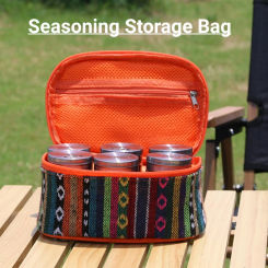 Outdoor Waterproof Camping Picnic Bags Portable Seasoning Bottle Storage Set BBQ Seasoning Bottle Spice Jars Kitchen Tools