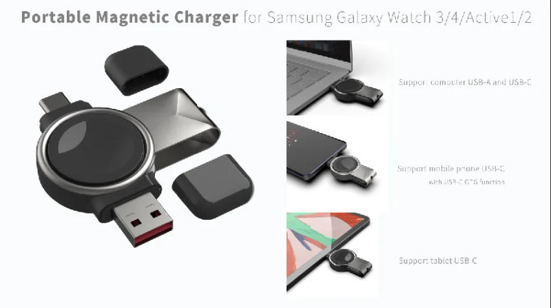 Description Picture 5 of itemWatch Wireless Charger For Galaxy Watch 4 Charger Type C Fast Charging Dock Station For Samsung Galaxy Watch 5 Pro/4/3/Active 2