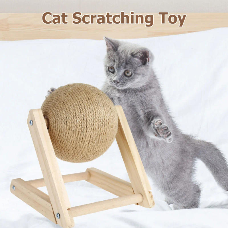 Description Picture 2 of itemInteractive Cat Toys Ball Magic Cat Scratch Board Toy with Bell Cat Grinding Claw Cat Climbing Frame Cats Interactive Toys