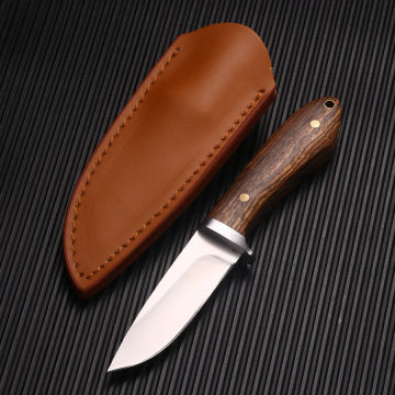 1 outdoor knife with a holster, for cutting meat, butcher knife for camping kitchen or outdoor barbecue, knife suitable for outd