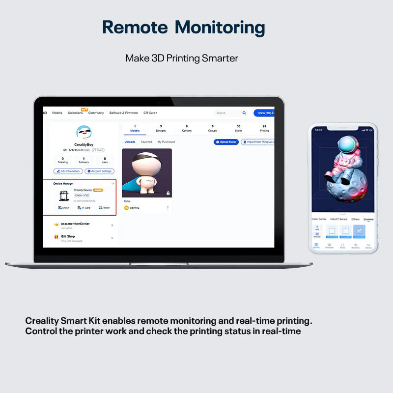 Description Picture 4 of itemCREALITY 3D Smart Kit Camera Remote Control WIFI Box with 8G TF Card for Ender-3/3Pro/Ender-5/Ender 3 V2/CR-10 3D Printer Parts