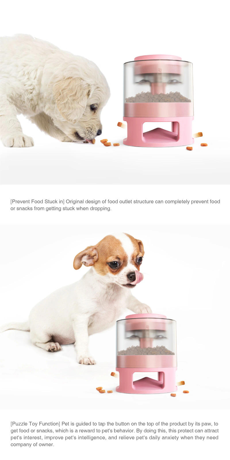 Description Picture 6 of itemPets Feeder Dog toys Slow Eating Bloat Stop Food Plate Interactive Cat Anti Skid Food Leakage Toy push Puzzle Home Dogs product