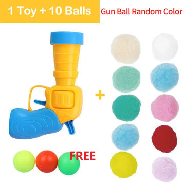 Launch Training Cat Toys Interactive Kittens Mini Pompoms Games Stretch Plush Ball Toys Cat Supplies Accessories Pet Supplies