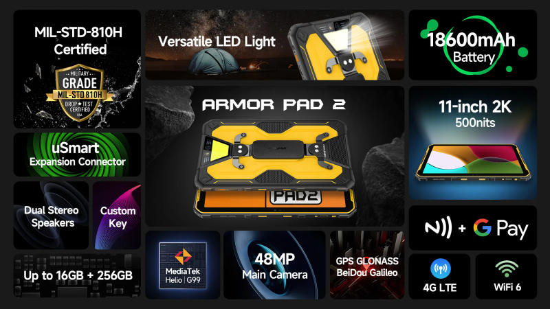 Description Picture 3 of item[World Premiere]Ulefone Armor Pad 2 Rugged Tablet , 11