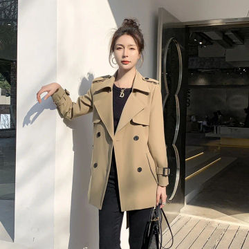 Trench Coat for Women2023 Autumn Women's Jacket Trench Coat Korean Version Double-breasted Long-sleeved Casual Loose Top Abrigos