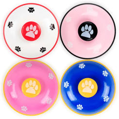Pet Toy Training Called Dinner Small Bell Footprint Ring Dog Toys for Teddy Puppy Pet Call Puppy Accessories Pet Toys