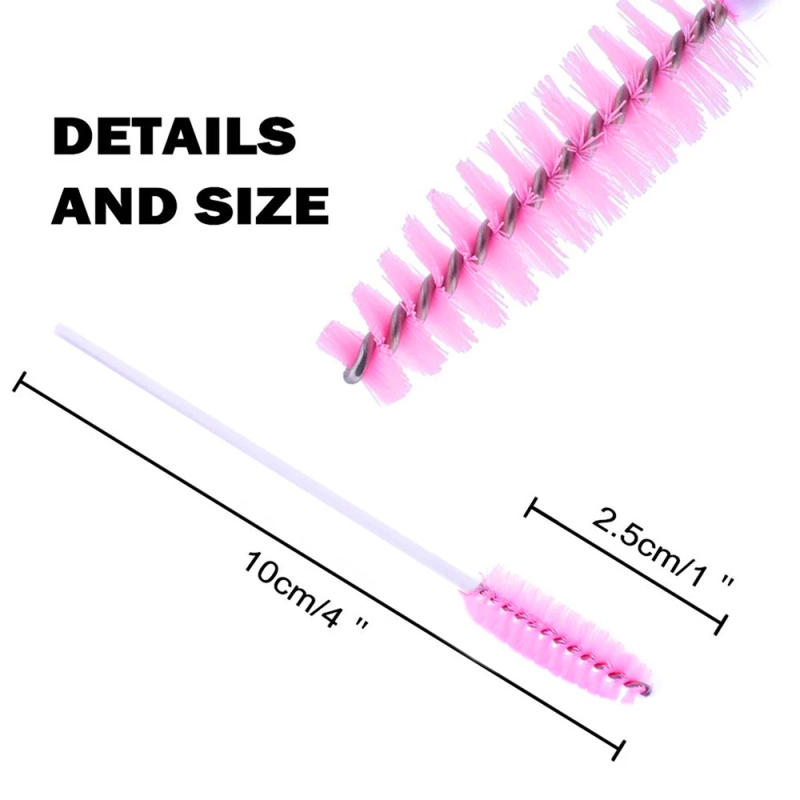 Description Picture 2 of item200 Pcs Crystal Makeup Brushes Set Eyelash Lip Microbrush Mascara Wands Applicator Swab Eyelash Extension Makeup Tools