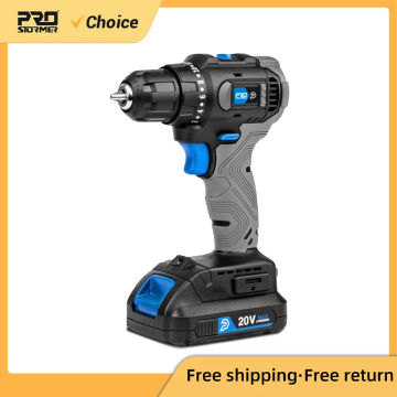 Brushless Electric Drill 20V 45NM Cordless Drill Mini Driver Electric Power Tools Repair Screwdriver 5pcs Bit by PROSTORMER