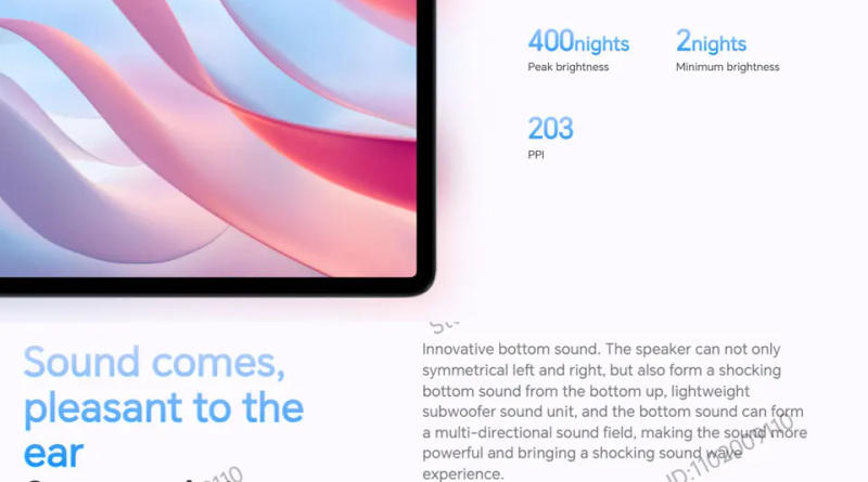 Description Picture 6 of itemHonor Tablet X8 Pro 11.5 inche Snapdragon® 685 7250mAh battery MagicOS 7.1 (based on Android 13)