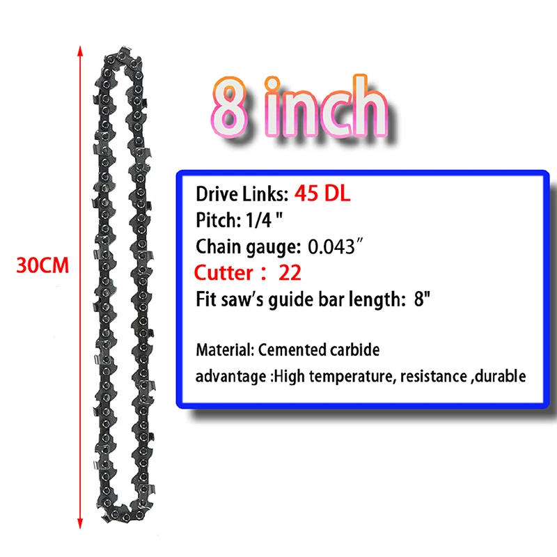 Description Picture 3 of item4 Inch 6 8 Inch Mini Chainsaw Chains 1/4