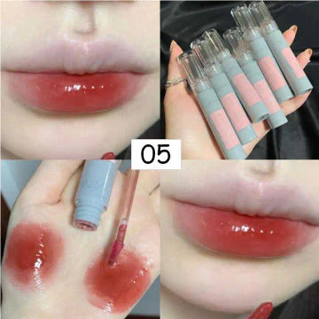 Pink Clear Mirror Water Lip Gloss Lip Glaze Transparent  Waterproof Glossy Liquid Lipstick Red Lip Tint Makeup Korean