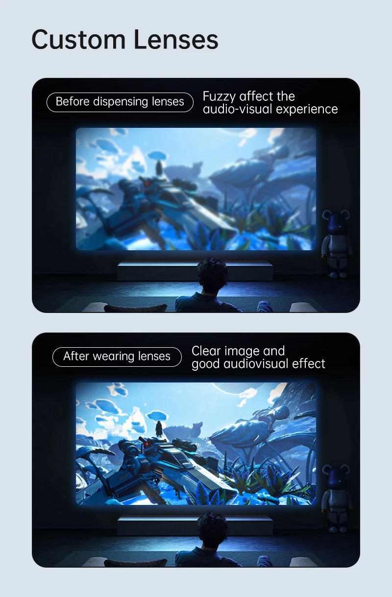 Description Picture 4 of itemHibloks For XREAL Nreal Air Myopia Lenses AR Glasses Lens Anti-Blue Light Custom Made Degree For XREAL Nreal Air Accessories