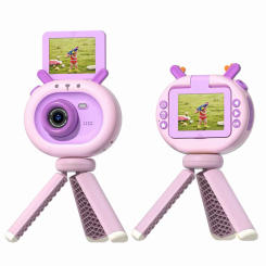Kids Digital Camera 180 Degree Flip Screen Digital Toy Children Camera Cartoon Handheld Video Recorder Christmas Birthday Gifts