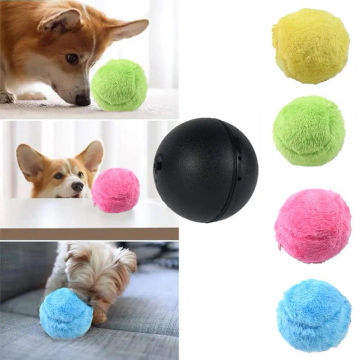 Interactive Dog Toy Ball Active Rolling Ball Pet Ball Plush Electric Rolling Ball Dog Cat Chasing Self Play Mop Ball Safe No Odo