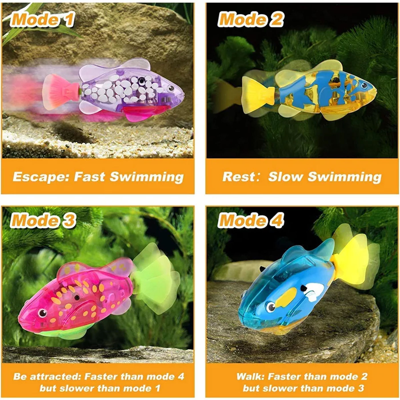 Description Picture 5 of itemCat Interactive Electric Fish Toy Water Cat Toy for Indoor Play Swimming Robot Fish Toy for Cat and Dog with LED Light Pet Toys