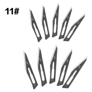 10Pcs Sculpting Blades with  1Pcs Scalpel Knife 10# 11# 12# 15# Animal Sculpture Knife Wood Carving Pen PCB Carving Knife