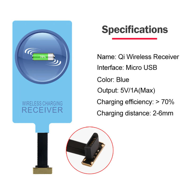 Description Picture 4 of itemQi Wireless Charger & Receiver for Samsung Galaxy A01 A02 A03 A10 M01 M02 M10 A6 A7 2018 Wireless Charging Micro USB Adapter