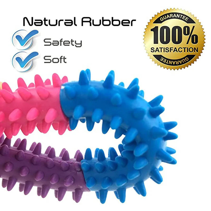Description Picture 3 of itemMolar Bite Rubber Chew Toy Pet Dog Puppy Round Ring Circle Tooth Cleaning Chewing Training Pet Products Peluche