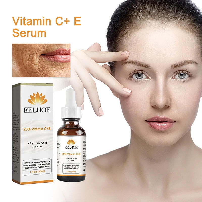 Description Picture 2 of itemVitamin C+E Serum For Face Whitening Facial Serum Dark Spot Remover Brightening Fade Fine Lines Ferulic Acid Anti-ance Skin Care