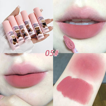 6 Colors Nude Pink Liquid Lipstick Waterproof Velvet Matte Lip Gloss Long Lasting Non-stick Cup Lip Tint Makeup Pigment Cosmetic