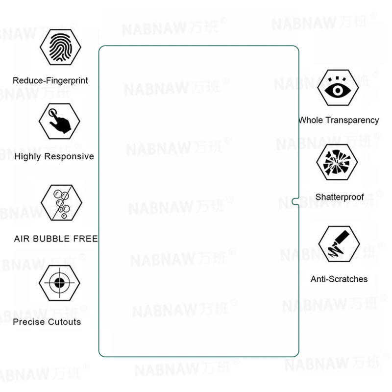 Description Picture 2 of item2 Pieces HD Scratch Proof Screen Protector Tempered Glass For Samsung Galaxy Tab S9 FE 10.9-inch SM-X510 X516B Protective Film