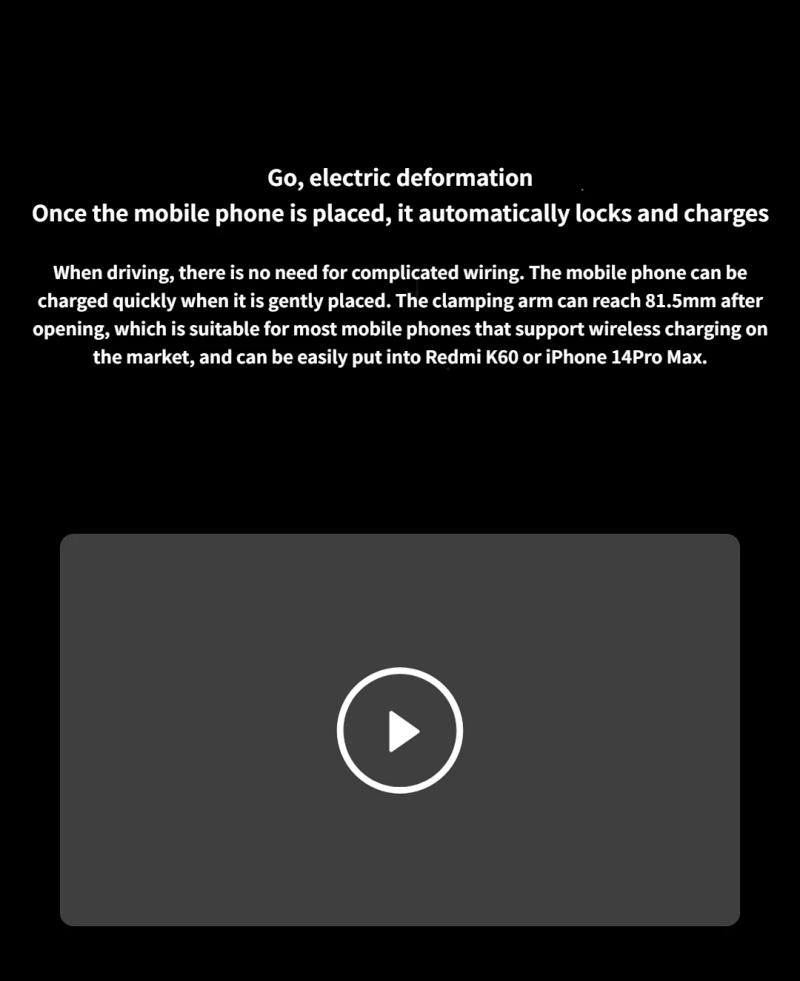 Description Picture 4 of itemOriginal Xiaomi 30W Max Wireless Car Charger Wireless Fast Flash Charging Support Power-Off and Inductive Expansion Phone Holder