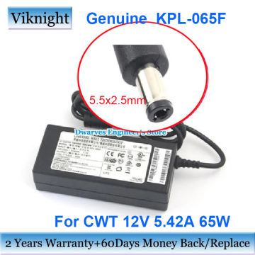 Genuine KPL-065F 12V 5.42A AC Adapter For CLEVO IIIP MONITOR For CWT KOGAN TV N18546 For MONOPRICE MPLE27QPM-R2 For THECUS N4310